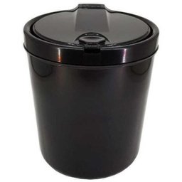 Lixeira Para Pia E Banheiro 3 Litros Preta Tampa Click - 2