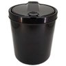 Lixeira Para Pia E Banheiro 3 Litros Preta Tampa Click - 2