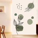 Ver imagem 1 de Adesivo de Parede Flor Decorativo Folhagem e Detalhes Verdes Pastéis