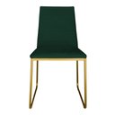 Ver imagem 2 de Kit 6 Cadeiras de Jantar Estofada Lille Base Gold Veludo Verde - Montanaris Decor