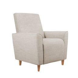 Kit Amamentação Poltrona + Puff + Almofada Julia Suede Bege Inova Decorações - 3