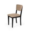 Ver imagem 3 de Kit 6 Cadeiras de Jantar Madeira Maciça Estofadas Ella Preto e Marrom Claro - Straub Web