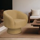 Ver imagem 2 de Poltrona Decorativa Liz Base Fixa Bouclé Camel - Nexta Casa