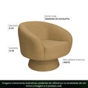 Ver imagem 4 de Poltrona Decorativa Liz Base Fixa Bouclé Camel - Nexta Casa