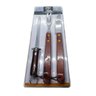 Kit Churrasco 3 Peças em Aço Inox e Cabo em Madeira - 1