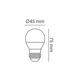 Lâmpada Led Bolinha Iluminação Bulbo Decoração G45 Leitosa 5w E27 4000k Bivolt - 3