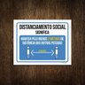 Placa Distanciamento Social Significa Manter 2 Metros 27x35 - 1