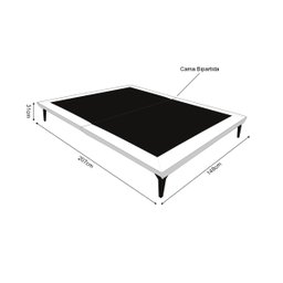 Estrutura para Cama Japonesa Toquio Casal Linho Cinza - 5