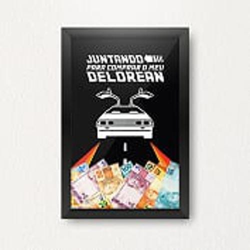 Quadro Porta Dinheiro - Carro Delorean - 2