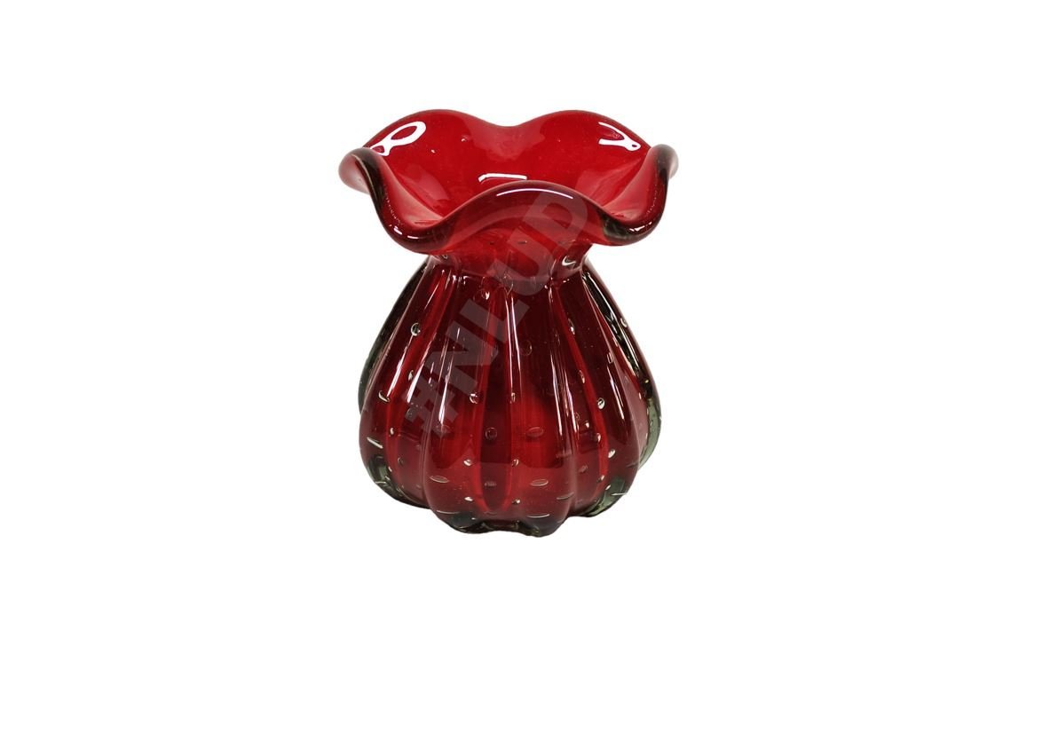 Vaso Decorativo Murano Trouxinha Pequena Vermelho