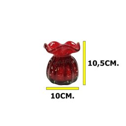 Vaso Decorativo Murano Trouxinha Pequena Vermelho - 2