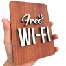 Placa Decorativa Wifi Estabelecimento Em Mdf Decorado - 2