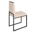 Ver imagem 4 de Conjunto Duas Cadeiras Sala Jantar Barcelona Base Preta:bege