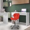 Cadeira Office Eiffel Slim com Base Giratória e Ajustável - Vermelha - 5