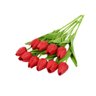 Kit 10 Tulipa Vermelho Artificial Buquê Realista Flores 35cm - 1