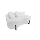 Ver imagem 2 de Namoradeira Sofá Feijão Lounge Orgânica Couro Branco
