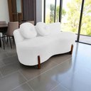Ver imagem 1 de Namoradeira Sofá Feijão Lounge Orgânica Couro Branco