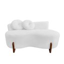 Ver imagem 4 de Namoradeira Sofá Feijão Lounge Orgânica Couro Branco