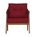 Ver imagem 1 de Poltrona Cadeira Vitoria Base Reforçada - Corino Vermelho