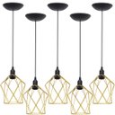 Ver imagem 1 de 5 Pendentes Aramado Cálice P Luminária Lustre Teto Retrô Vintage Industrial Balcão Agp Ilumini - Dou