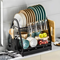 Escorredor e Organizador de Louças Inox Preto - 6