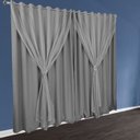 Ver imagem 1 de cortina para apartamento Berlim corta luz 8,00 x 2,30 cinza