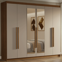 Ver imagem 1 de Guarda-roupa Casal 6 Portas Batentes com Espelho Venus Madesa