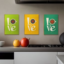 Kit 03 Placas Mdf Love Love Decoração Quadro Tam 28,7x22 Ar6 - 4