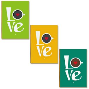 Kit 03 Placas Mdf Love Love Decoração Quadro Tam 28,7x22 Ar6