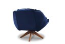 Ver imagem 2 de Poltrona Decorativa Pillow Top com Base Giratória Veludo Califórnia Azul