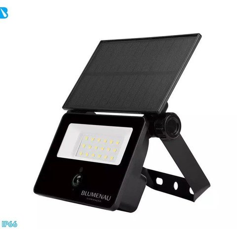 Refletor LED Play Solar 30W IP66 6.500k - Preto Refletor LED Play Solar 30W IP66 6.500k