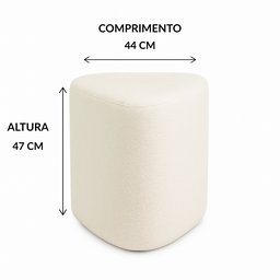Puff Triangulo Trevi Decorativo Organico Tecido em Boucle - 3