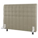 Ver imagem 1 de Cabeceira Cama Box Casal Queen Size Dahlia 160cm Com Frame Suede Bege - Desk Design