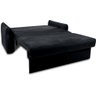 Sofá Cama para Sala de Estar Zaia com Baú Veludo Matrix - Preto - 4