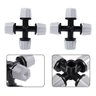 Kit 10 Bico Aspersor Quádruplo Tê Tubo Pe 16mm Horta Estufa - 5