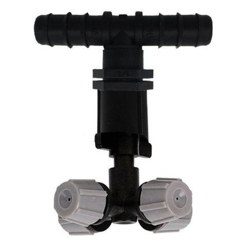 Kit 10 Bico Aspersor Quádruplo Tê Tubo Pe 16mm Horta Estufa