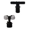 Kit 10 Bico Aspersor Quádruplo Tê Tubo Pe 16mm Horta Estufa - 3