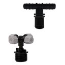 Ver imagem 3 de Kit 10 Bico Aspersor Quádruplo Tê Tubo Pe 16mm Horta Estufa