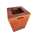 Ver imagem 1 de Lixeira para Shopping - Lixeira para Banco Madeira Eucalipto