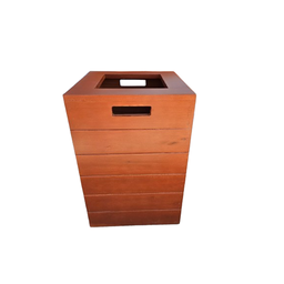 Lixeira para Shopping - Lixeira para Banco Madeira Eucalipto - 3