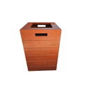 Ver imagem 3 de Lixeira para Shopping - Lixeira para Banco Madeira Eucalipto