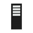 Ver imagem 2 de Porta Basculante Lambril Alumínio Preto 210x80 Lado Direito