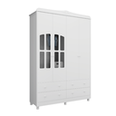 Ver imagem 7 de Guarda Roupa Infantil Peroba Elô 4 Portas e 4 Gavetas Branco