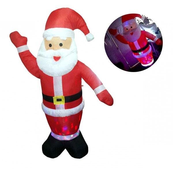 Papai Noel Inflavel Natal Grande 1.90M Decoração Natalina - 4