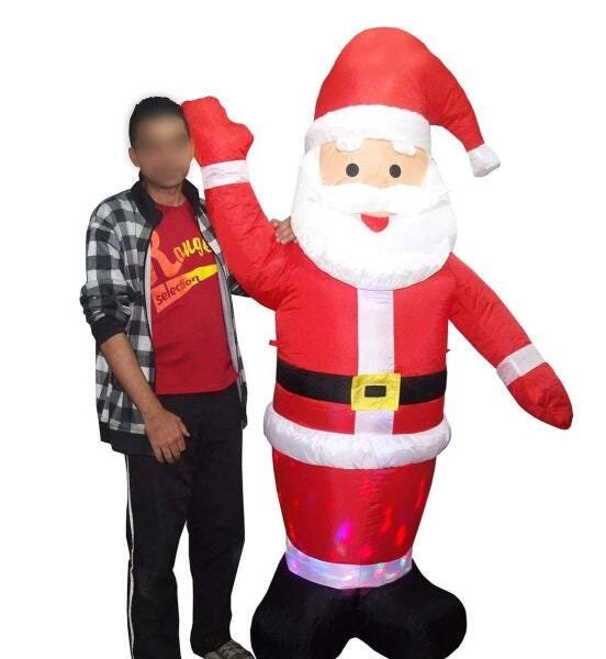 Papai Noel Inflavel Natal Grande 1.90M Decoração Natalina - 6
