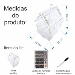 Cofre Chale Casa Dinheiro Woodbox Japones Poupança Desafio - 6
