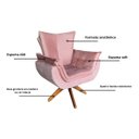 Ver imagem 5 de Poltrona Potter Giratória Estofada Madeira Maciça Anatômica: Rose