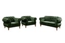 Ver imagem 2 de Conjunto Duquesa 2+1+1 Lugares - Veludo Verde 270