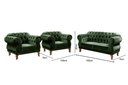 Ver imagem 3 de Conjunto Duquesa 2+1+1 Lugares - Veludo Verde 270