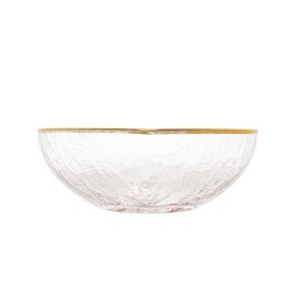 Bowl De Vidro Coração Borda Com Filete Dourado Bon Gourmet - 3